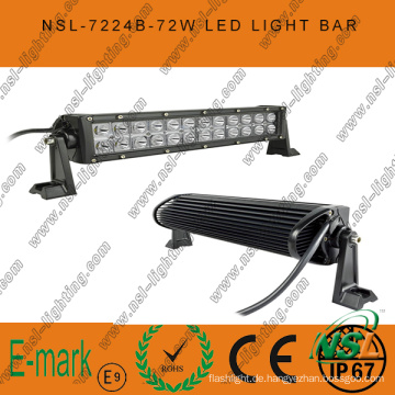 72W, 13-Zoll-LED-Arbeitslicht, 24PCS * 3W Creee LED-Lichtleiste für LKW